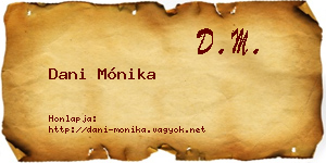 Dani Mónika névjegykártya